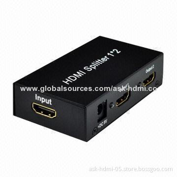 1 In 2 Out 1 x 2 HDMI Splitter/Amplifier, 3D Compatible HDMI, Supports CEC, HDCP